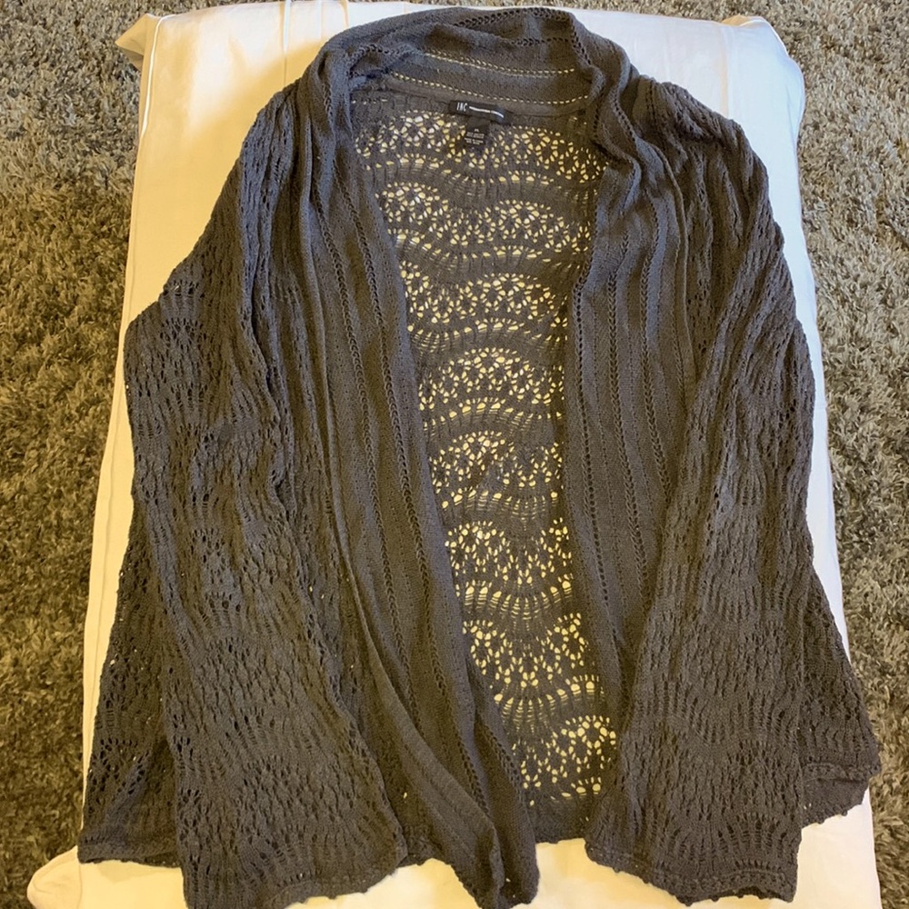 Women’s crochet open front sweater